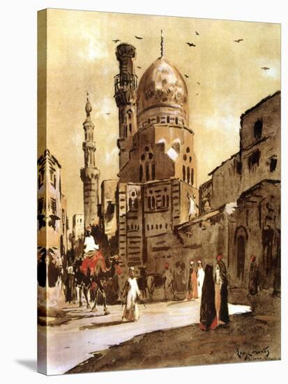 The Blue Mosque, Cairo, Egypt, 1928-Louis Cabanes-Stretched Canvas