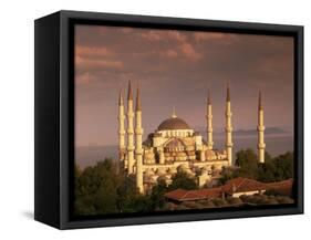 The Blue Mosque, Unesco World Heritage Site, Istanbul, Turkey-Simon Harris-Framed Stretched Canvas