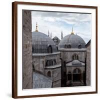 The Blue Mosque Viewed Over the Domes of the Hagia Sophia-Alex Saberi-Framed Photographic Print