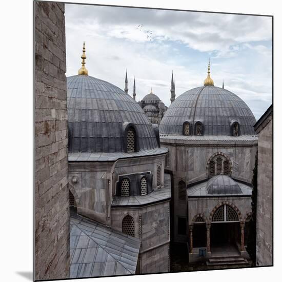 The Blue Mosque Viewed Over the Domes of the Hagia Sophia-Alex Saberi-Mounted Photographic Print