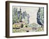 The Blue Poplars, 1903-Paul Signac-Framed Giclee Print