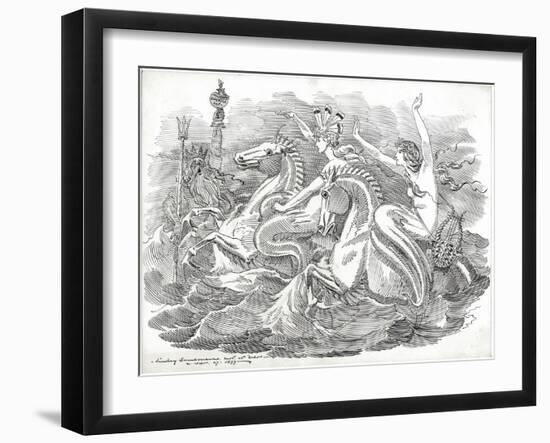 The Blue Riband of the Ocean, 1899-Edward Linley Sambourne-Framed Giclee Print