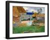 The Blue Roof or Pouldu Farm, 1890-Paul Gauguin-Framed Premium Giclee Print