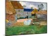 The Blue Roof or Pouldu Farm, 1890-Paul Gauguin-Mounted Premium Giclee Print