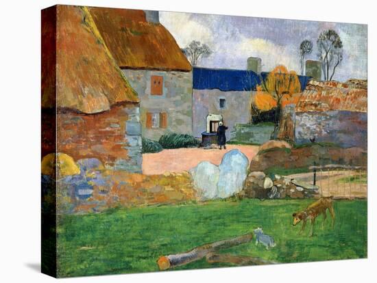 The Blue Roof or Pouldu Farm, 1890-Paul Gauguin-Stretched Canvas