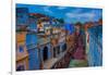 The Blue Rooftops in Jodhpur, the Blue City, Rajasthan, India, Asia-Laura Grier-Framed Premium Photographic Print