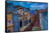 The Blue Rooftops in Jodhpur, the Blue City, Rajasthan, India, Asia-Laura Grier-Framed Stretched Canvas