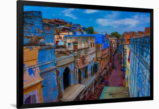 The Blue Rooftops in Jodhpur, the Blue City, Rajasthan, India, Asia-Laura Grier-Framed Photographic Print