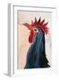 The Blue Rooster-Rabi Khan-Framed Art Print