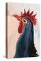 The Blue Rooster-Rabi Khan-Stretched Canvas