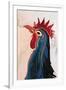 The Blue Rooster-Rabi Khan-Framed Art Print