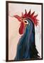 The Blue Rooster-Rabi Khan-Framed Art Print