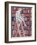 The Blue Stocking, by Reginald Higgins-null-Framed Photographic Print