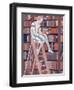 The Blue Stocking, by Reginald Higgins-null-Framed Photographic Print