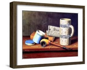 The Blue Tobacco Box, 1878-William Michael Harnett-Framed Giclee Print