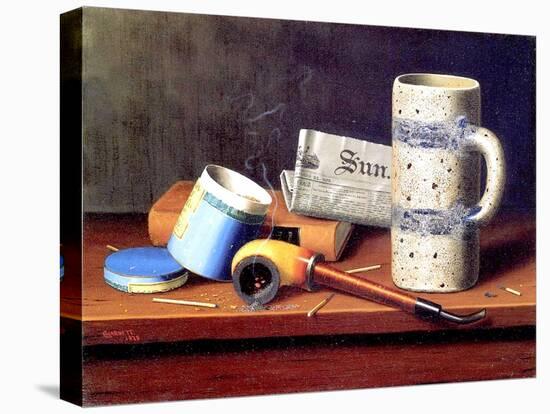 The Blue Tobacco Box, 1878-William Michael Harnett-Stretched Canvas