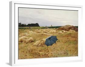 The Blue Umbrella. 1890-Charles Sprague Pearce-Framed Giclee Print