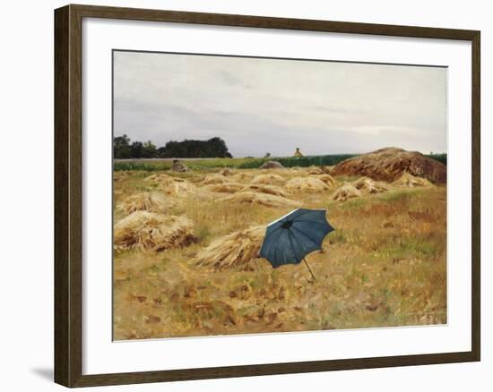 The Blue Umbrella. 1890-Charles Sprague Pearce-Framed Giclee Print