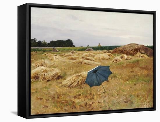 The Blue Umbrella. 1890-Charles Sprague Pearce-Framed Stretched Canvas