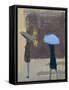 The Blue Umbrella, 2017-Michael G. Clark-Framed Stretched Canvas