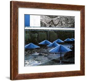 The Blue Umbrellas, 1991-Christo-Framed Art Print