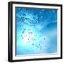 The Blue Underwater with Bubbles-Sergiy Serdyuk-Framed Photographic Print