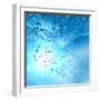 The Blue Underwater with Bubbles-Sergiy Serdyuk-Framed Photographic Print