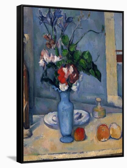 The Blue Vase, 1885-87-Paul Cézanne-Framed Stretched Canvas