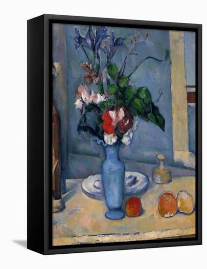 The Blue Vase, 1885-87-Paul Cézanne-Framed Stretched Canvas