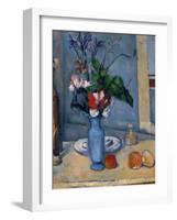 The Blue Vase, 1885-87-Paul Cézanne-Framed Giclee Print