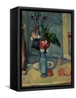 The Blue Vase, 1889-90-Paul Cézanne-Framed Stretched Canvas