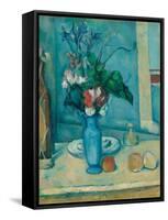 The Blue Vase (Le Vase Ble)-Paul Cézanne-Framed Stretched Canvas