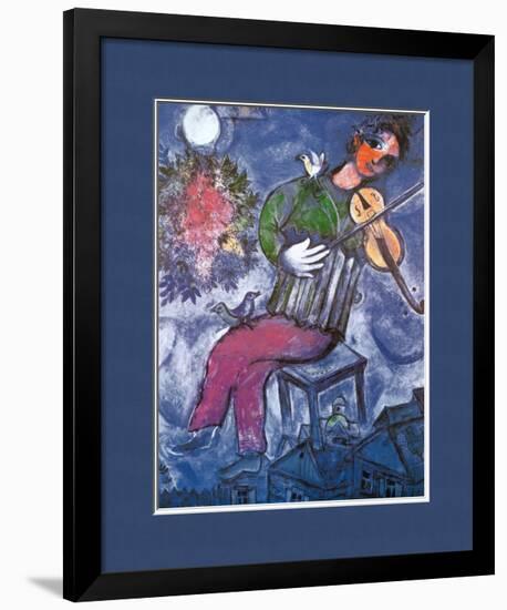 The Blue Violinist-Marc Chagall-Framed Art Print