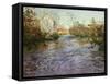 The Blue Water-Thaulow-Framed Stretched Canvas