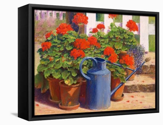 The Blue Watering Can, 1995-Anthony Rule-Framed Stretched Canvas