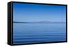 The Blue Waters of Lake Taupo with the Tongariro National Park in the Background-Michael-Framed Stretched Canvas