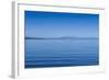 The Blue Waters of Lake Taupo with the Tongariro National Park in the Background-Michael-Framed Photographic Print