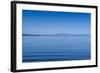 The Blue Waters of Lake Taupo with the Tongariro National Park in the Background-Michael-Framed Photographic Print