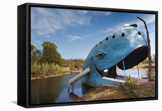 The Blue Whale, Route 66 Roadside Attraction, Catoosa, Oklahoma, USA-Walter Bibikow-Framed Stretched Canvas