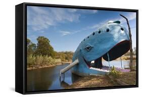 The Blue Whale, Route 66 Roadside Attraction, Catoosa, Oklahoma, USA-Walter Bibikow-Framed Stretched Canvas