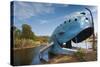 The Blue Whale, Route 66 Roadside Attraction, Catoosa, Oklahoma, USA-Walter Bibikow-Stretched Canvas