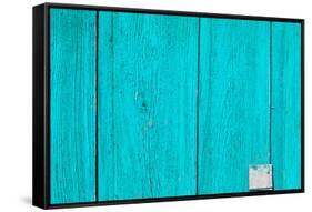 The Blue Wood Texture with Natural Patterns-Madredus-Framed Stretched Canvas