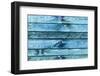 The Blue Wood Texture with Natural Patterns-Madredus-Framed Photographic Print