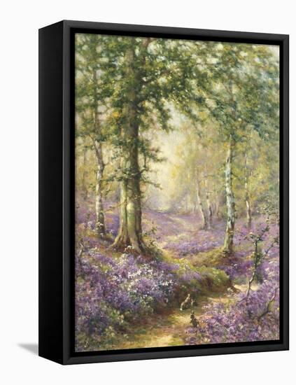 The Bluebell Wood-Alfred Fontville de Breanski-Framed Stretched Canvas