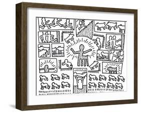 The Blueprint Drawings, 1990-Keith Haring-Framed Giclee Print