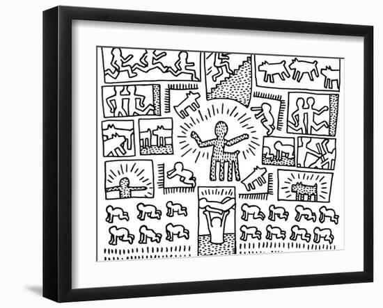 The Blueprint Drawings, 1990-Keith Haring-Framed Giclee Print