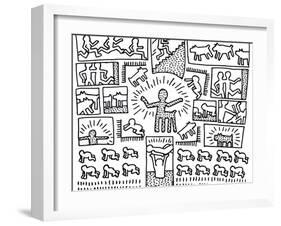 The Blueprint Drawings, 1990-Keith Haring-Framed Giclee Print