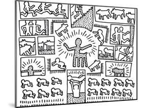 The Blueprint Drawings, 1990-Keith Haring-Mounted Giclee Print