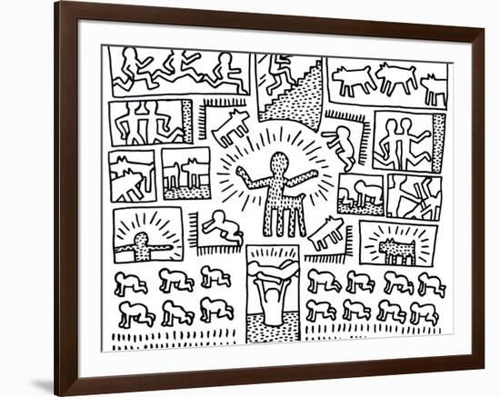 The Blueprint Drawings, 1990-Keith Haring-Framed Giclee Print