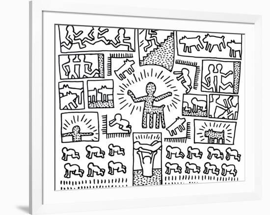 The Blueprint Drawings, 1990-Keith Haring-Framed Giclee Print